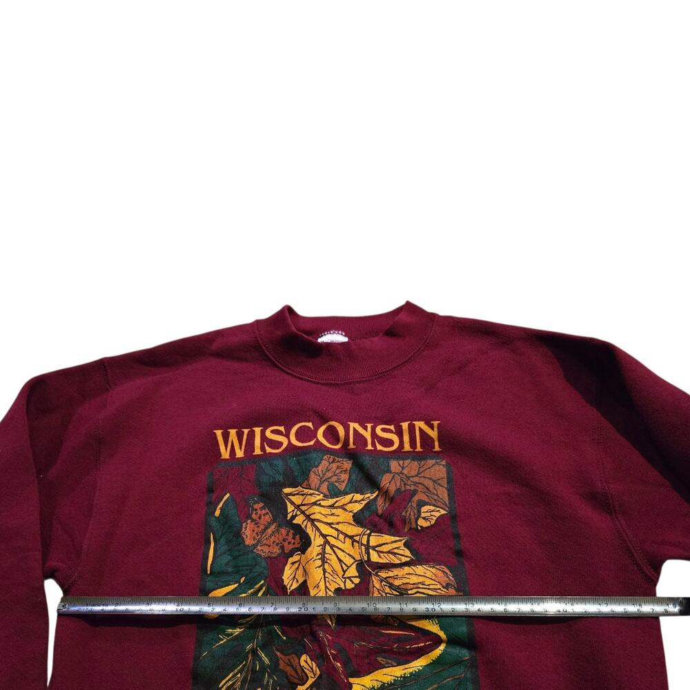 VTG Wisconsin state parks forest trails sweatshirt Adult SZ M Fruit Of Loom - Picture 4 of 7